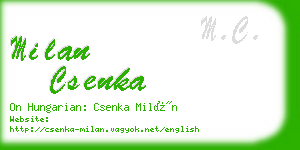 milan csenka business card